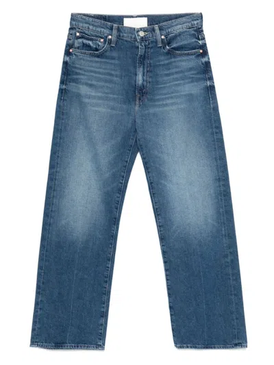 MOTHER MOTHER LIGHT BLUE WIDE-LEG DENIM JEANS