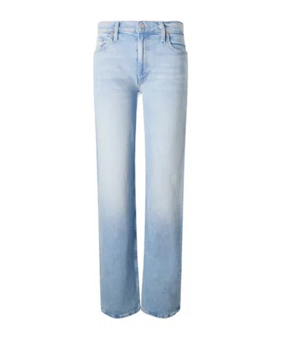 Mother The Rambler Zip Skimp High Rise Jeans In Out Of The Woods In Blue