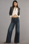 Mother Stretch Cotton Denim Jeans In Blue