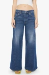 Mother The Twister Sneak High Waist Flared Wide Leg Jeans In Cannonball
