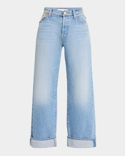Mother Lil' Dodger Button Hover Cuff Jeans In Funk N Flair
