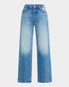 Mother Womens Different Strokes The Maven Sneak Straight-leg Mid-rise Jeans In Wipeout