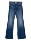 Mother Lil Doozy Fray Flared Jeans In Blue