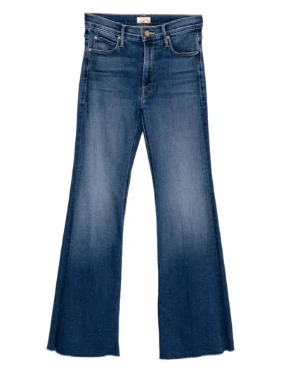 Mother Lil Doozy Fray Denim Jeans In Blue