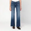 Mother Lil Doozy Fray Flared Jeans In Blue