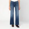 Mother Lil Doozy Fray Flared Jeans In Blue