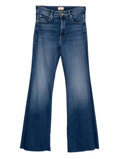 Mother Lil Doozy Fray Jeans In Blue