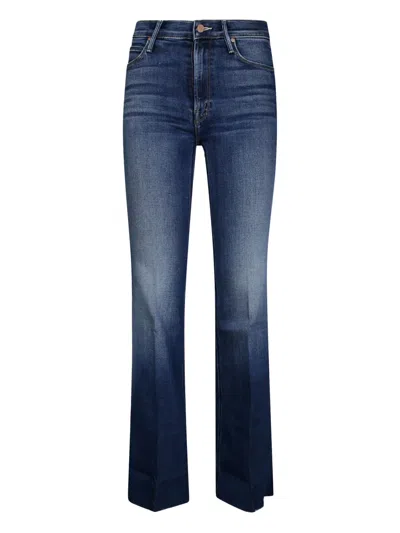 Mother Lil Doozy Fray Jeans In Blue