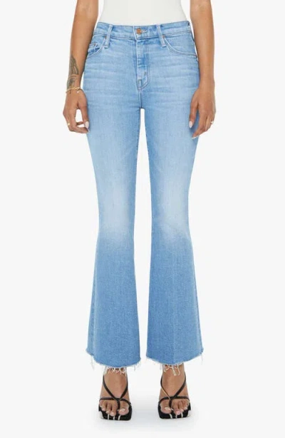 Mother Lil Fray Hem Bootcut Jeans In Blue