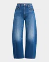 Mother The Full-pipe Flood High-rise Barrel-leg Jeans In Its A Small World