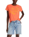 Mother Lil Goodie Goodie Tee In Orange