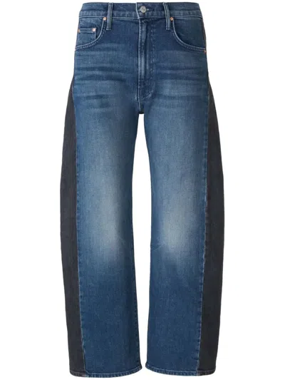 Mother Lil Half Pipe Denim Pants With Black Band