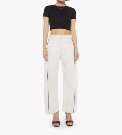 Mother Lil Half-piped Ankle Jean In Act Natural In Neutral