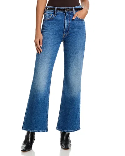 Mother Lil High Rise Flare Jeans In Knick Knack In Blue