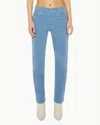 Mother The Mid-rise Hiker Hover Blue Shadow Slim Straight Leg Jean In Blue