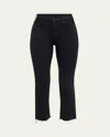 Mother The Hustler High-rise Ankle Fray Jeans In Not Guilty