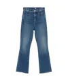 Mother Lil Insider Flood High Waist Bootcut Jeans In Blue