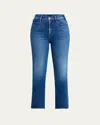 Mother The Hustler Flood Fray High-rise Bootcut Jeans In Whatever You Want