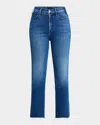 Mother Petites Lil Hustler High Rise Flood Fray Jeans In Whatever You Want In Whatever You Want