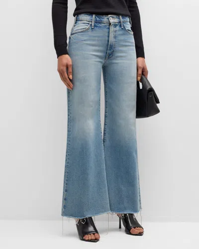 Mother Lil Hustler Roller Fray Jeans In Blue