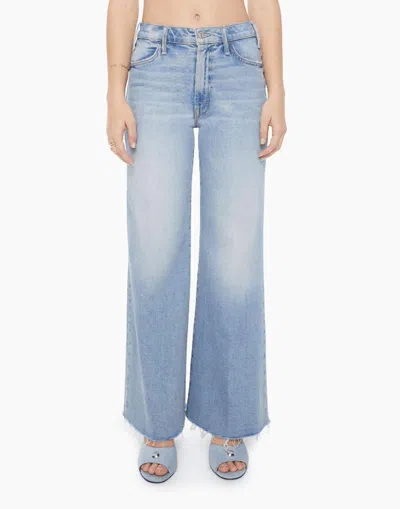 Mother Lil Hustler Roller Fray Jeans In Confess In Blue