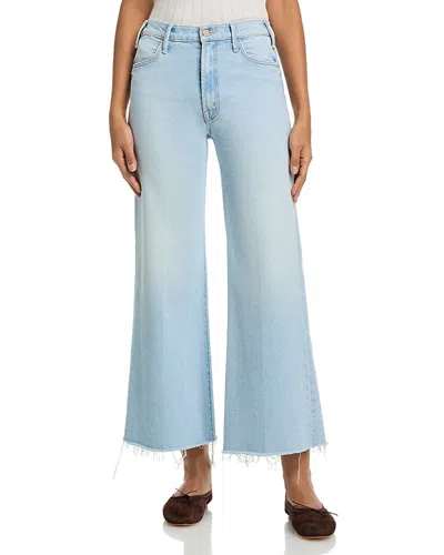 Mother The Hustler Roller Skimp Fray Jeans In Bring The Cooler In Blue