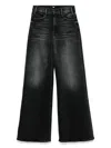 Mother Lil Hustler Roller Sneak Jeans In Black