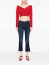 Mother Lil' Insider Crop High-waisted Boot Cut Jeans In Off Limits