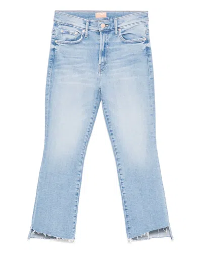 Mother Lil Insider Cropped Jeans In Blue