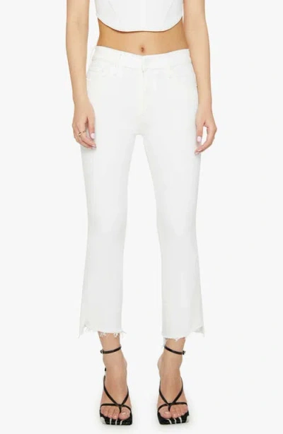 MOTHER MOTHER LIL' INSIDER FRAY STEP HEM CROP BOOTCUT JEANS