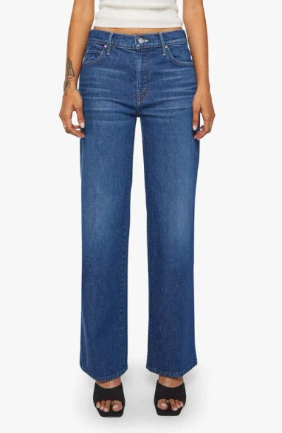 Mother Lil' Kick It High Waist Straight Leg Jeans In Blue
