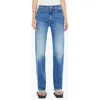 Mother Lil Kick It High Waist Straight Leg Jeans In Bitchn
