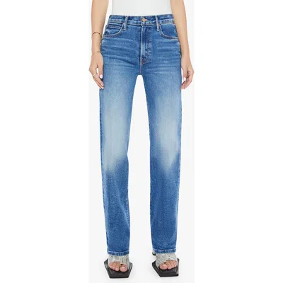 Mother Lil Kick It High Waist Straight Leg Jeans In Bitchn