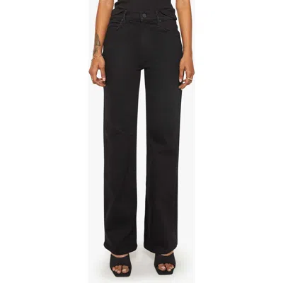 Mother Lil' Kick It High Waist Straight Leg Jeans In Black