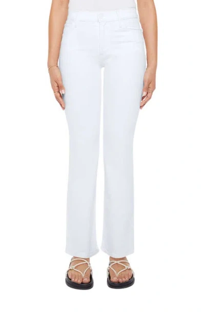 Mother Lil Kick It High Waist Straight Leg Jeans In White