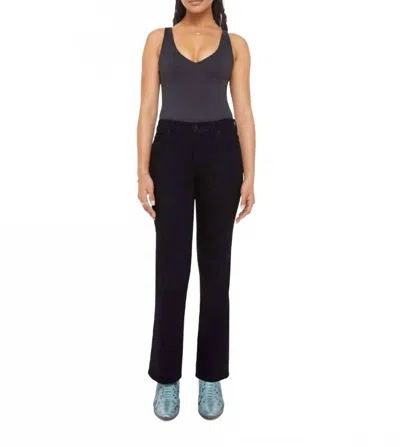 Mother Lil Kick It High-rise Straight Leg Jeans In Nighty Night In Brown