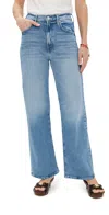 Mother Lasso Sneak Jeans In Combined Cotton Stretch