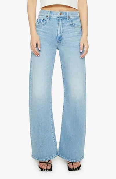 Mother Lil' Lasso Sneak Wide Leg Jeans In Blue