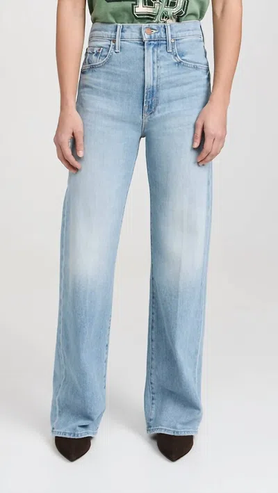 Mother Lil Lasso Sneak Wide Leg Jeans In Ivy League Cowboy