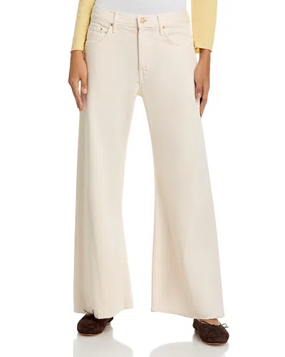 Mother Lil Lemon Twist Sneak High Rise Wide Jeans In Nat Natural In Neutral