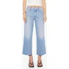 Mother Lil' Maven Mid Rise Ankle Wide Leg Jeans In Blue