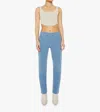 Mother The Mid-rise Hiker Hover Blue Shadow Slim Straight Leg Jean In Blue