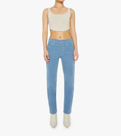MOTHER LIL MID RISE HIKER HOVER JEAN IN BLUE SHADOW