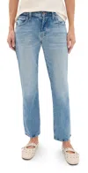 Mother Lil Mid Rise Hiker Hover Petite Jeans Fight For Your Right In Blue