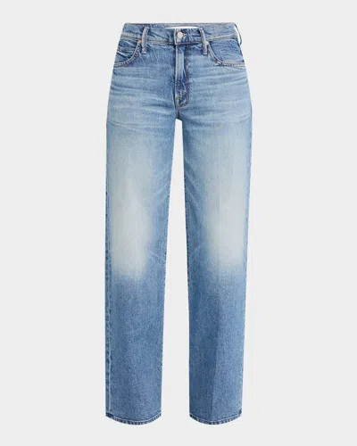 MOTHER LIL' MID-RISE TUNNEL VISION SNEAK JEANS