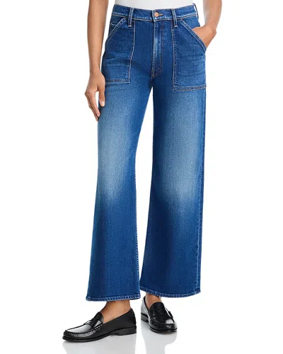 Mother Lil Patch Maven Sneak High Rise Jeans In Spare Me The Drama In Blue