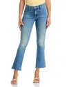 Mother Lil Patch Pocket High Rise Ankle Weekender Jeans In Poppin Wheelies In Blue