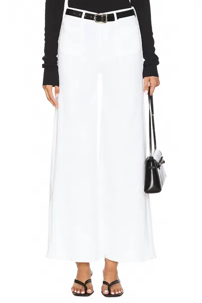 Mother Lil Patch Pocket Undercover Wide Leg Jeans In Fairest Of Them All In White