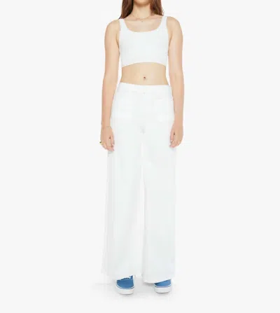 Mother Lil Patch Pocket Undercover Wide Leg Pants In Fairest Of Them All In Neutral