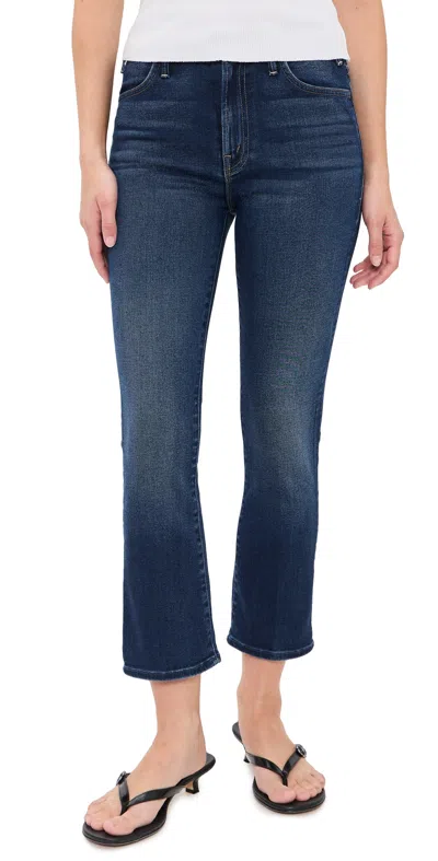 Mother Lil Petite Hustler Ankle Jeans Taking Chances In Blue